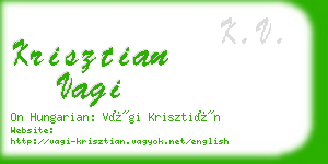 krisztian vagi business card